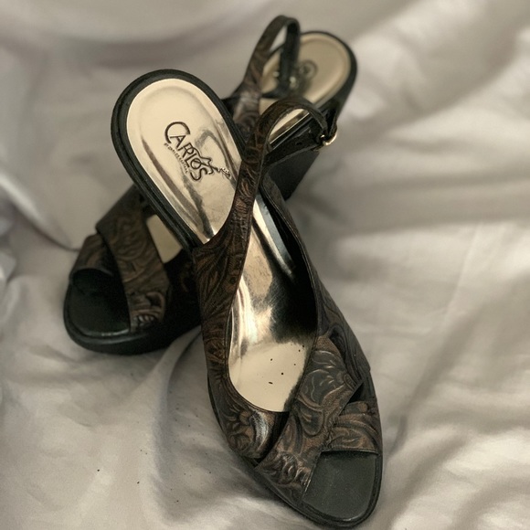 Carlos Santana Wedge Sandal Size 10 - Picture 1 of 3